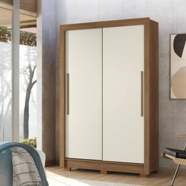 Imagem de Guarda-Roupa Solteiro Santos Andirá Lapa com 2 Portas, 2 Gavetas e 3 Prateleiras – 140cm de largura