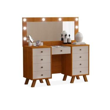 Imagem de Penteadeira com 9 gavetas freijó maní ronda - CASA H