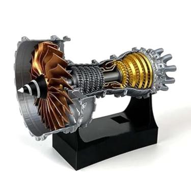 Imagem de TR900 Turbofan Motor Modelo de Aeronave Kit de Motor Turbojet Modelo de Motor Adulto Presente de Ciência Mecânica Brinquedo Educativo como mostrado