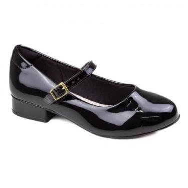 Imagem de Sapatilha Infantil Molekinha Slingback Salto Baixo Preta, 30