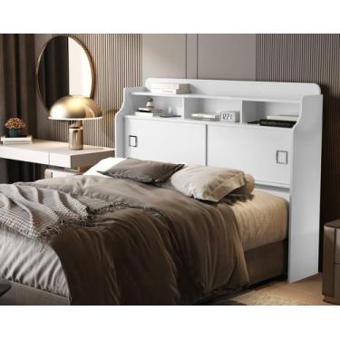 Imagem de Cabeceira Box Jessica 160cm Para Colchão Box Queen MDF Com Porta de Co