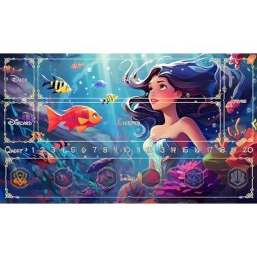 Imagem de MTG Decks & More Premium Collection Playmat Compatible with Disney Lorcana TCG - The Little Mermaid - Ariel!