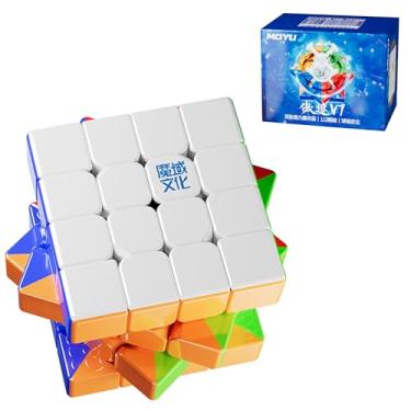 Imagem de CuberShop Moyu Aosu WRM V7 Double Track 4x4 Magnetic Stickerless UV Coated Speed Cube, 4 by 4 Professional 58mm Cube, 112 Magnets, 2-Track Flagship Edition (moyu aosu WRM v7-Magic Cloth)