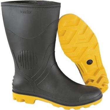 Imagem de Bota Pvc Cano Médio Sem Forro Preta N39-Vonder