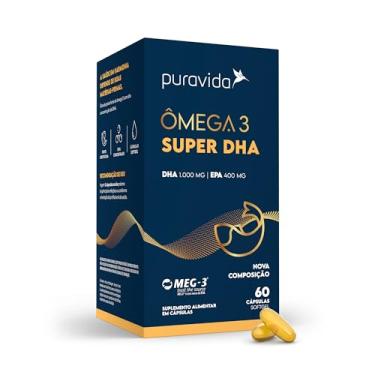 Imagem de Puravida Suplemento alimentar Ômega 3 DHA 60 cápsulas