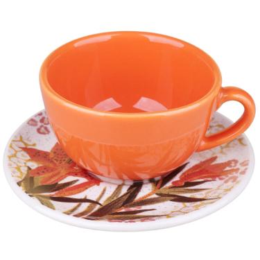 Imagem de Xícara de Chá 200ml com Pires Unni Buquê Tropical Oxford