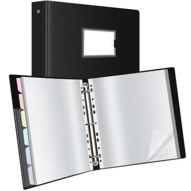 Imagem de Binder Uquelic de 50 bolsos com mangas de plástico para obras de arte