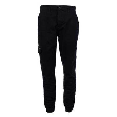 Imagem de Calça Masculina Max Denim Jogger em Sarja Preto, Preto, 46