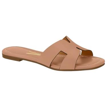 Imagem de Rasteira Tamanco Feminina Vizzano Modelo H Fashion Nude (Nude, BR, Adulto, Numérico, 36)