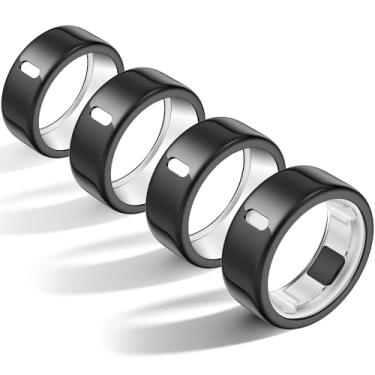 Imagem de Polyjoy Pacote com 4 capas compatíveis com Oura Ring Gen 4/Oura Ring Gen 3 Horizon/3 Heritage, carregando derectly, protetor de TPU antiarranhões para mulheres e homens malhando, tamanho 8