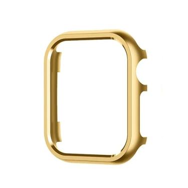 Imagem de My Pretty Strap XOXO Capa para Apple Watch 38/40/41/42/44/45/49 mm, Aço Inoxidável Metal Dourado para Mulheres (49 MM, Ouro Prosseco)