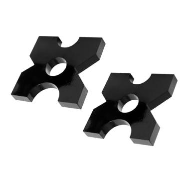 Imagem de Placa de prensa Arbor, placas de prensa de metal de loja de 20 e 32 toneladas com 4 entalhes, 25 mm de espessura, moldura H placa de prensa hidráulica engrossada 2,5 cm x 17,8 cm x 17,8 cm (1 par)