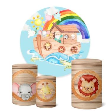 Imagem de Trio Capas Cilindro + Painel Redondo 1,50m Arca De Noe (K1ARC0013)