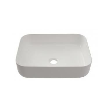 Imagem de Pingoo.casa, Cuba Retangular Sem Válvula Banheiro 50,5x39,5cm Fluorita - Branco