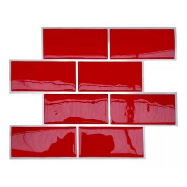 Imagem de Pastilha Adesiva Resinada Metrô White Rejunte Branco  - Cromo sign, VE