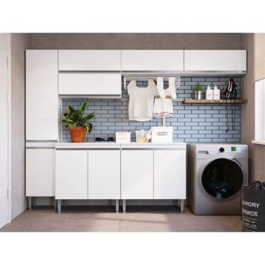 Imagem de Armário de Lavanderia 7 Peças 10 Portas Athena Branco