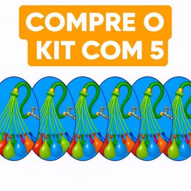Imagem de KIT 5 Enche Bexiga Água 60s Auto-Se Conector Enche 37 Balões