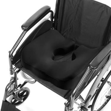 Imagem de Almofada de donut atualizada para alívio da dor no cóccix para cadeiras de rodas, almofada de cadeira de rodas para hemorróidas, úlceras de pressão e alívio da dor, almofada ajustável para a maioria