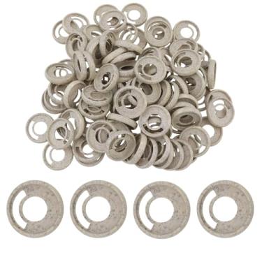 Imagem de Meprotal 100 discos de fichário, discos de expansão de 0,5 cm podem inserir caneta off-white para manual, caderno e planejador DIY, plástico, estilo C