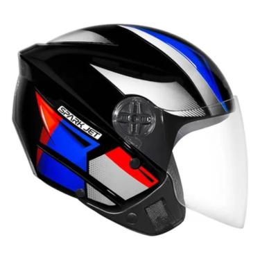 Imagem de Capacete Ebf Spark Jet Square Preto e Azul-Masculino