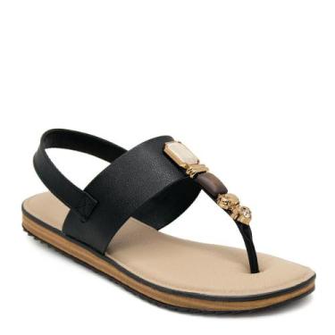 Imagem de Sandália Rasteira Modare Ultraconforto 7141.120 Preta, 37, Preto