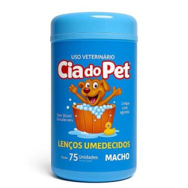 Imagem de Lenço Umedecido Para Cães Cia do Pet Macho 75 Uni Aloe Vera - MIMOS PE