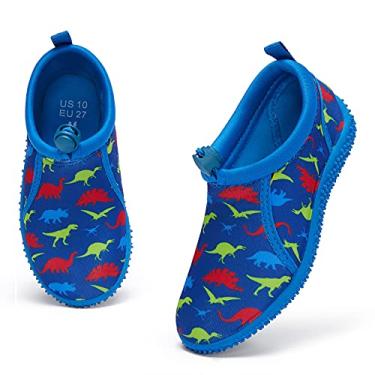 Imagem de Sapatos aquáticos de praia para crianças da mysoft, antiderrapantes, secagem rápida, sem sapatos, meias aquáticas para meninos e meninas, bebês, crianças pequenas e grandes, Dinosaurs, 10 Toddler