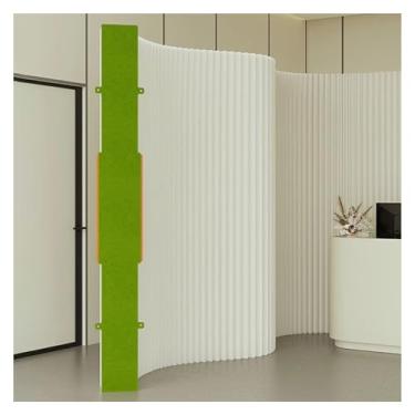 Imagem de Biombos e Divisórias Divisória De Ambiente De Papel Dobrável Moderna, Painel De Privacidade De Parede Portátil Retrátil, Divisórias De Papel Flexíveis Autônomas Para Escritório Doméstico Comercial(Whi