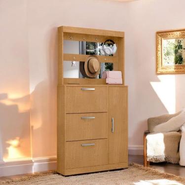 Imagem de Sapateira Com Espelheira Porta-objetos Randi Naturalle