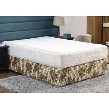 Imagem de Saia Box Fit Casal Capa para Cama Box com Elástico Malha 1 pç Estampad