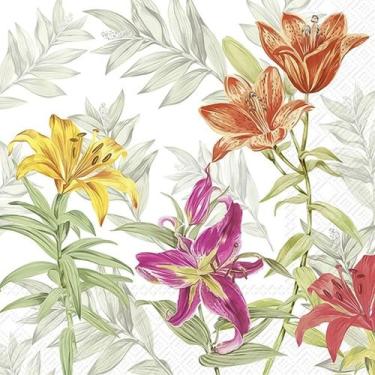 Imagem de Guardanapo para Decoupage Ihr 33x33 Flores Lillibet C/ 2 Unidades - GU