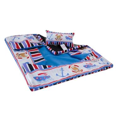 Imagem de Capa Para Cama Cachorro e Gato Mileva - Coleção Ursinhos (70x70 cm, Ursinho Marinheiro)