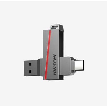 Imagem de Pendrive Hiksemi Dual Slim 128GB com conexão USB C e USB A
