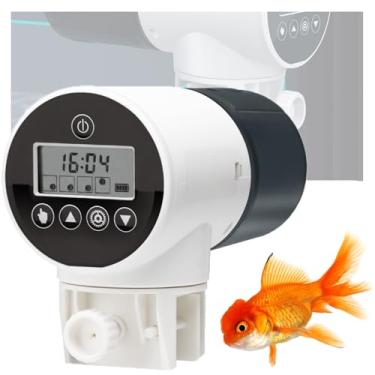 Imagem de Alimentador automático para aquário, dispensador automático de ração para peixes de grande capacidade de 200 ml com temporização precisa, rotação de 360°