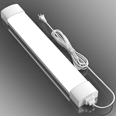 Imagem de Airand Luminária de teto LED com plugue 5000k, tubo de luz LED triproof 16W luzes de armário ligáveis para bancada de trabalho cozinha porão garagem corredor banheiro escritório iluminação superior