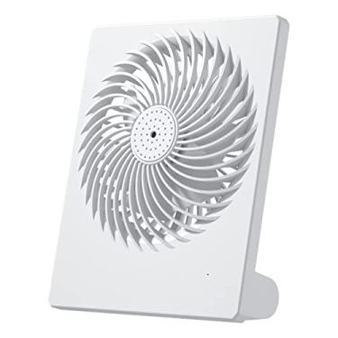 Imagem de ZZTWER Ventilador de mesa com velocidade do vento de três velocidades, ventilador recarregável por USB, pequeno ventilador elétrico portátil para casa, mesa, escritório, carro