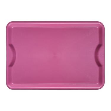 Imagem de Bandeja Plástica Resistente 48x33 Restaurante Fast Food Self Service 20 Unidades (Rosa)