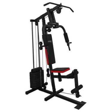 Imagem de Estação de Musculação Tedm45k com 45kg de Peso  Preto, Aço Reforçado, 