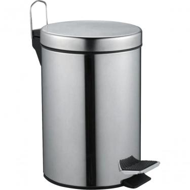 Imagem de Lixeira Redonda 5 Litros Inox Cinza Vonder