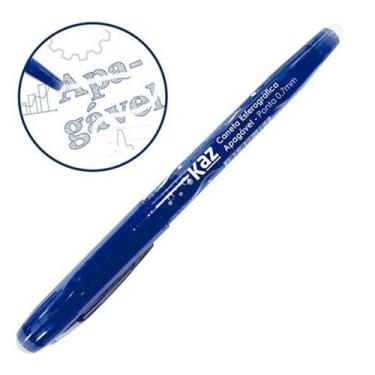 Imagem de Caneta apagavel esferografica 0.7 azul kz9504az - kaz