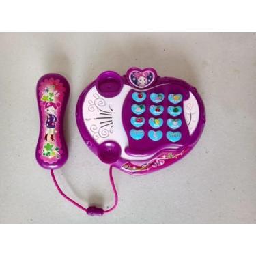 Imagem de Telefone Brinquedo Criança Infantil Luzes E Sons Roxo - TOYS