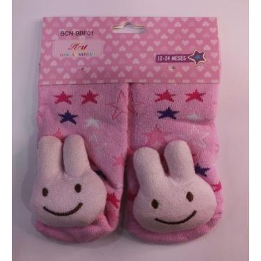 Imagem de Meia menina infantil com Bichinho variados cores antiderrapante - HHW,
