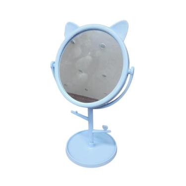 Imagem de Espelho De Mesa Orelha Gatinho Com Base Porta Bijuteria - D Presentes