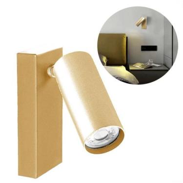 Imagem de Arandela Direcionável Para Leitura Dourado Quarto Mr11 Bet34 - Acende 