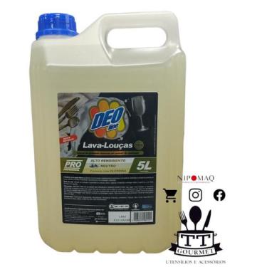 Imagem de Lava louça detergente neutro 5l auto rendimento com glicerina - DEOLIN
