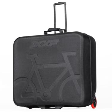 Imagem de CyclingDeal Estojo de viagem dobrável de qualidade para bicicleta - Equipamento de transporte profissional de bicicleta para voos aéreos - Feito de material EVA leve e durável - Serve na maioria das