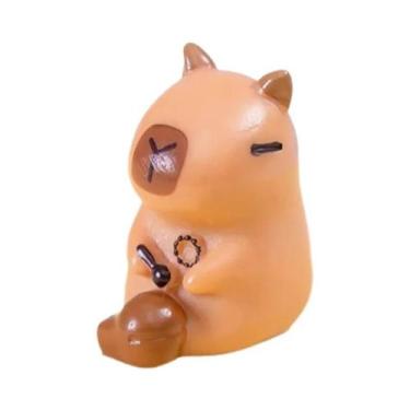 Imagem de Miniaturas De Capivara Em Resina Multicolorida, Estátuas De Desenho DI