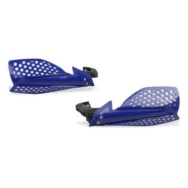 Imagem de Worldmotop 7/20.3 cm 22 mm protetores de mão para motocicleta barra de escova - Substituição universal para Yamaha Kawasaki Suzuki Honda off Road ATV Dirt Bike Motocross (azul + branco)