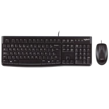 Imagem de Teclado E Mouse Com Fio Usb Logitech Mk120 Cinza