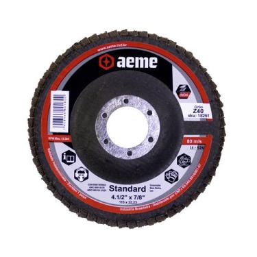 Imagem de Disco Flap Aeme Standard Fibra Angular Zircônio 4.1/2" (115mm)